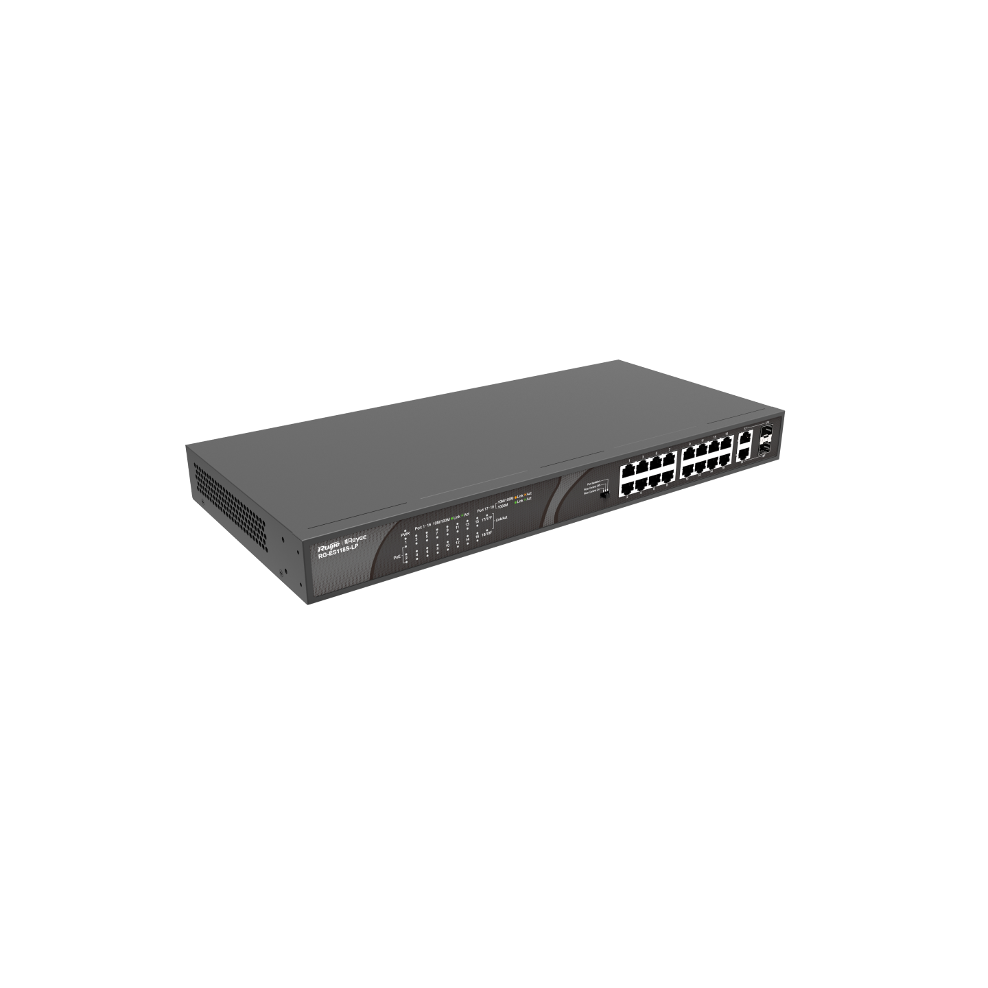 RG-ES118S-LP, 16-port 10/100Mbps Desktop Unmanaged Switch