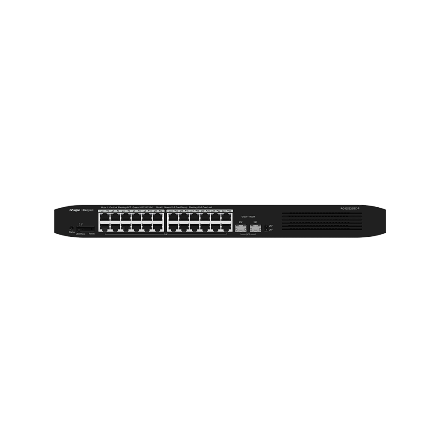 RG-ES226GC-P, 26-Port Gigabit Smart Cloud Mananged PoE Switch