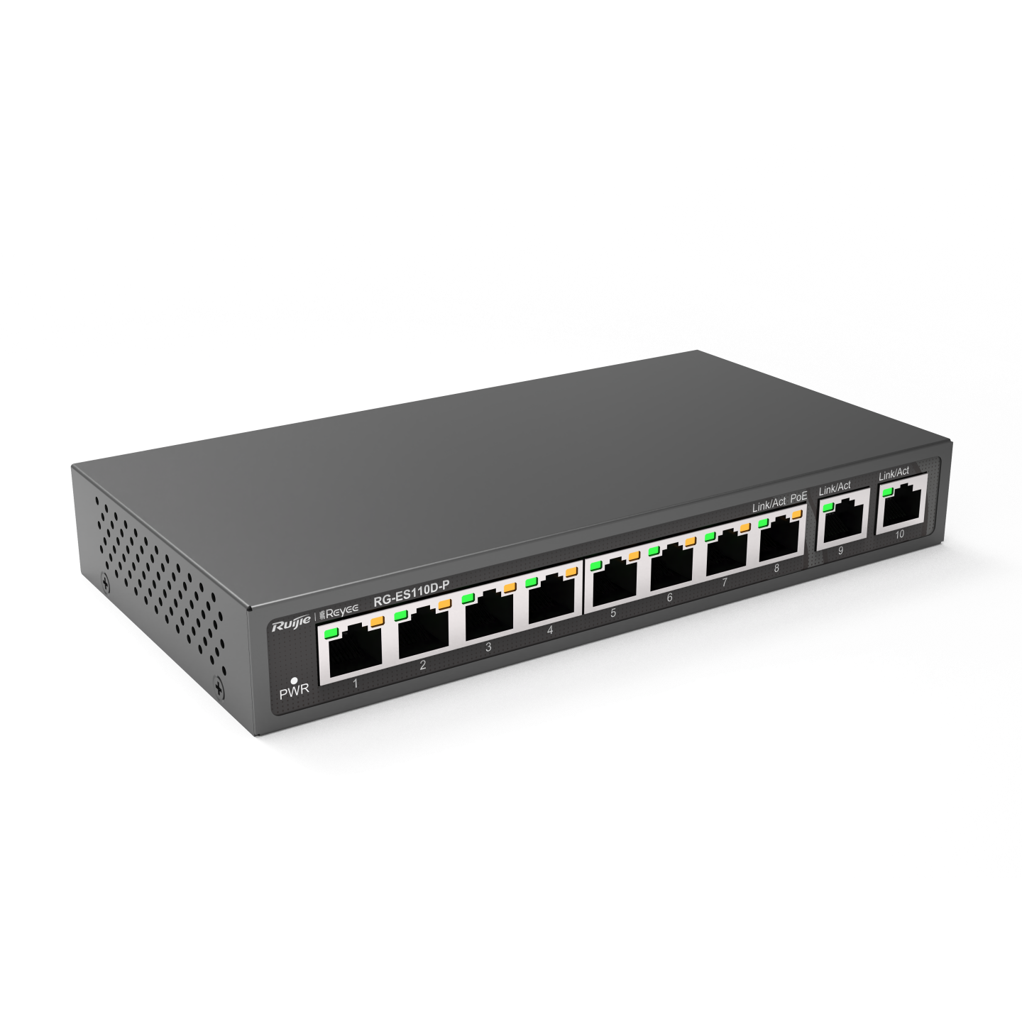 RG-ES110D-P, 8-port 10/100Mbps Desktop Unmanaged Switch