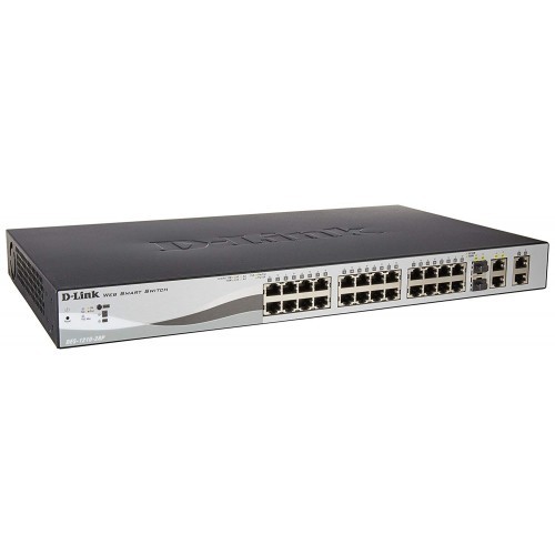 D-Link DES-1210-28P Web Smart 24-Port Fast PoE Ethernet Switch