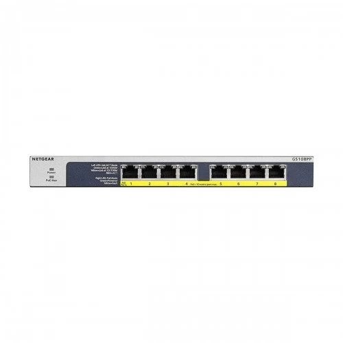 Netgear GS108PP 8 +4 PoE Port Pro Safe Gigabit PoE Unmanaged Desktop Switch